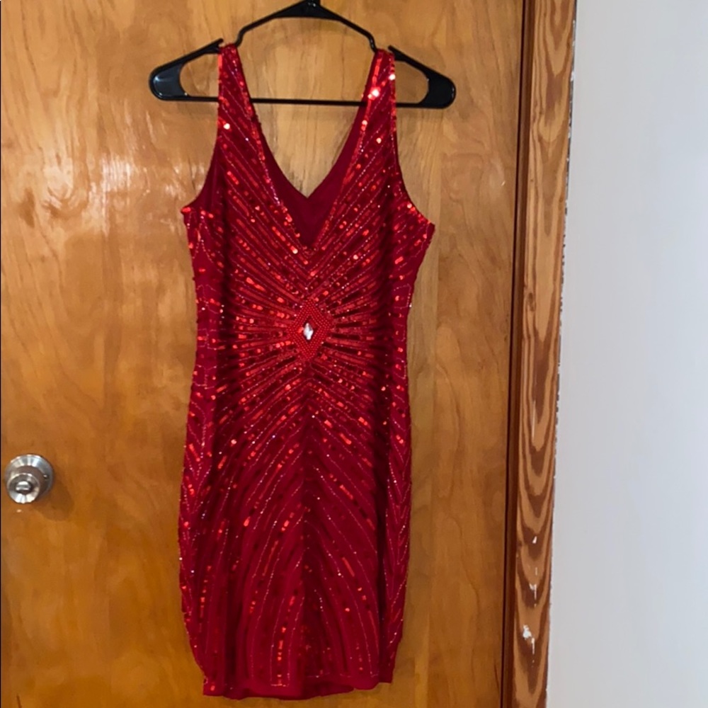COPY - Red Sequin dress